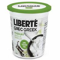 Liberté Lactose Free Greek Yogourt 0% MF - Vanilla
