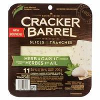 Cracker Barrel Herb & Garlic Natural Cheese Slices