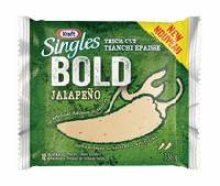 Kraft Singles Bold Thick Cut Jalapeno Process Cheese Slices