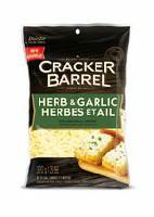 Cracker Barrel 25 % M.F Herb and Garlic Pizza Mozarella Natural Cheese