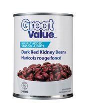 Great Value No Salt Added Dark Red Kidney Beans