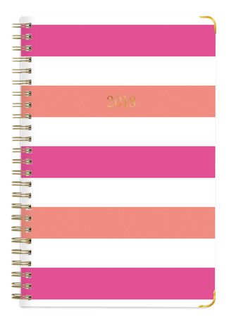 Medium Weekly/Monthly Paperboard Stripe Planner for 2018