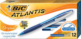 Atlantis Blue Retractable Ball Pens