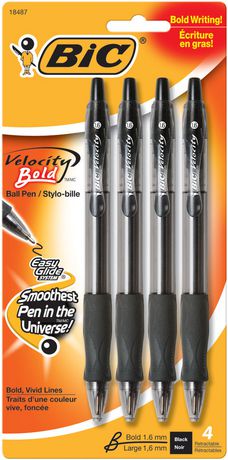 Velocity Retractable Black Pens