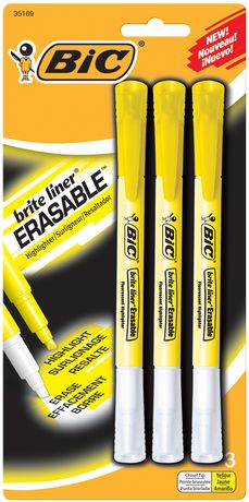 Brite Liner Yellow Chisel Tip Erasable Highlighters