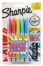 Color Burst Permanent Fine Point Assorted Markers