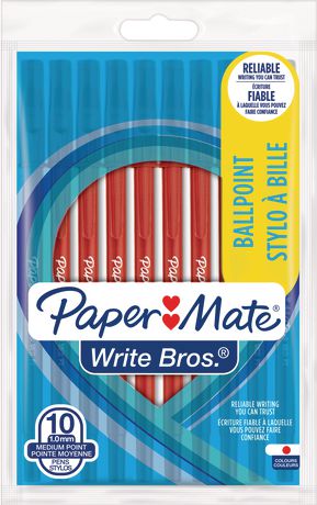 Write Brothers Medium Point 1.0mm Red Ballpoint Pens