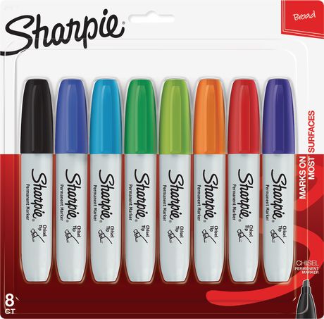 Sharpie Chisel Tip Classic Colors Permanent Markers