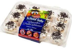 School Safe Mini Vanilla Cupcakes
