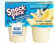 Snack Pack® No Sugar Added Vanilla Pudding Cups