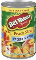 Del Monte® Sweetened Packed In Water Peach Slices