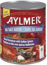 Aylmer® No Salt Diced Tomatoes with Italian Spices