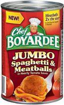 Chef Boyardee® JUMBO Spaghetti and Meatballs In Hearty Tomato Sauce