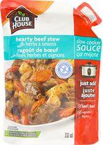 Club House Slow Cooker Sauce Herbs and Onions Hearty Beef Stew