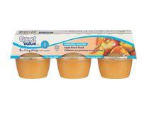 Great Value Apple Peach Snack Unsweetened Cups