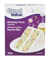 Great Value Birthday Party Cake Mix