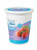 Great Value Strawberry Fat-Free 0% M.F. Stirred Yogurt