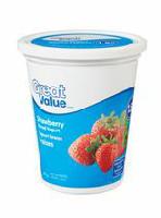 Great Value Strawberry 1.5% M.F. Stirred Yogurt