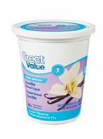 Great Value Vanilla Fat-Free Stirred 0% M.F. Yogurt