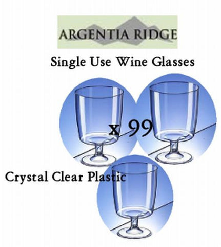 Plastic Wine Glasses 210 mL