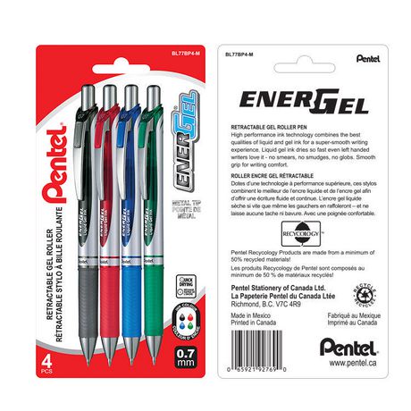 Energel Assorted Retractable Gel Roller Pen