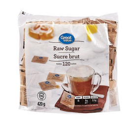 Great Value Raw Sugar Packets