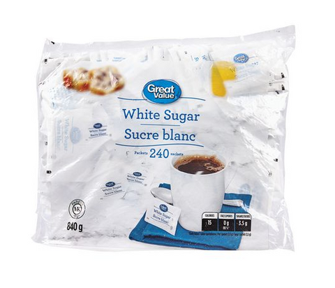 Great Value White Sugar Packets